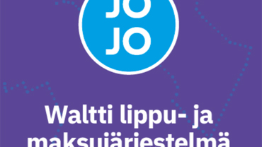 JojoWaltti-logon kuva, näkyy osittain logo JoJo ja teksti Waltti lippu- ja maksujärjestelmä