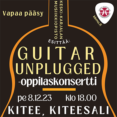Kuvassa Guiter Unplugged tapahtuman juliste.